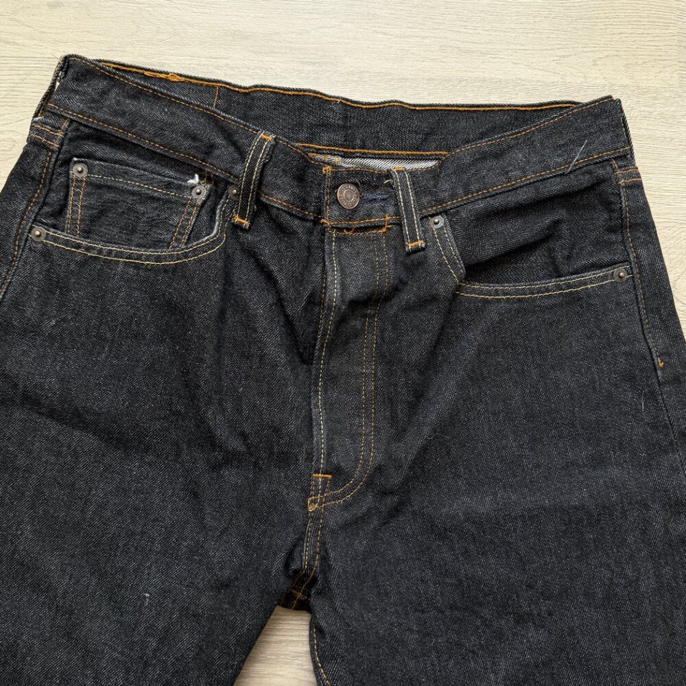 Levis‎ 501 Original Shrink To Fit Button Fly Jeans Rigid Black Jeans Mens 32x32 - Picture 3 of 10